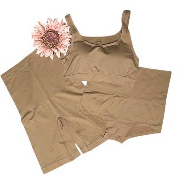 Yummie Bra, Girl Shorts and High Waist Mid Thigh Shaper 3 Pc Set M/L (21) - Picture 1 of 7